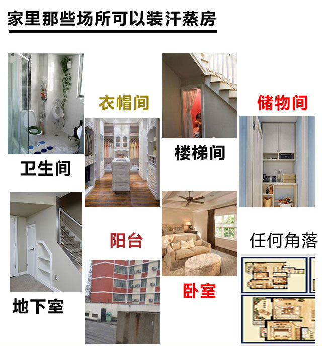 家里的某个角落都是可以装小型汗蒸房的 