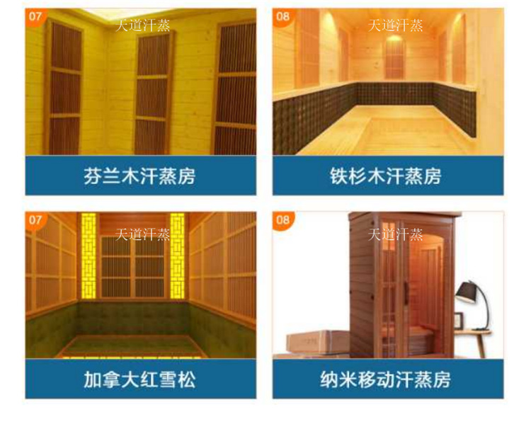 不同款式的个人家居汗蒸房